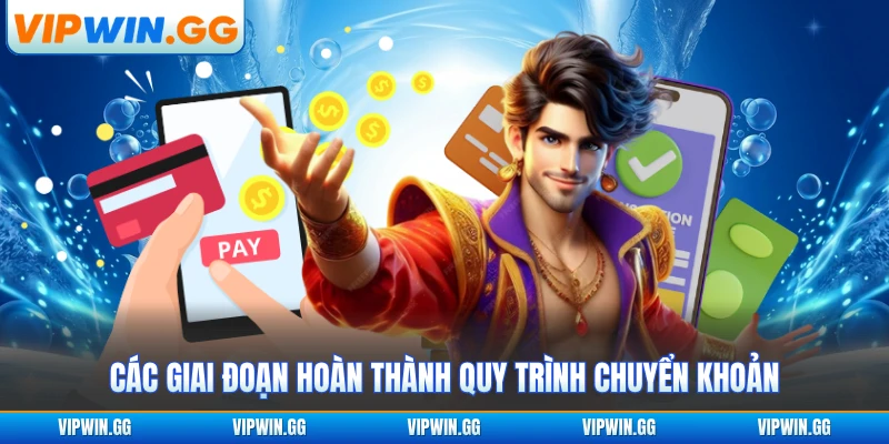 Các giai đoạn hoàn thành quy trình chuyển khoản